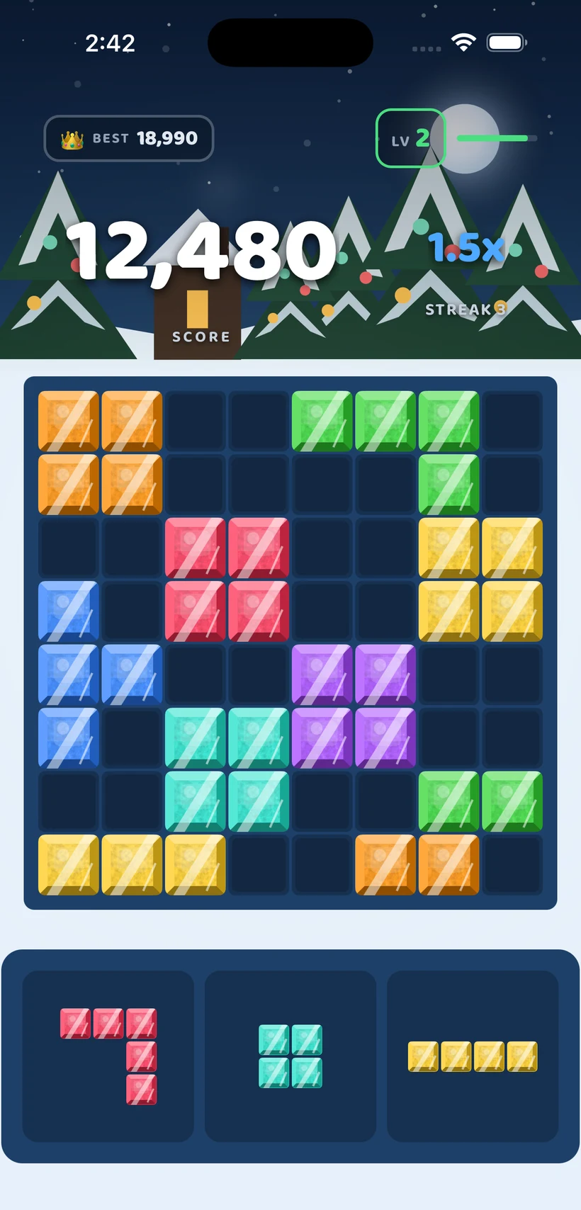 BlockBolt gameplay in the Haunted Hollow theme